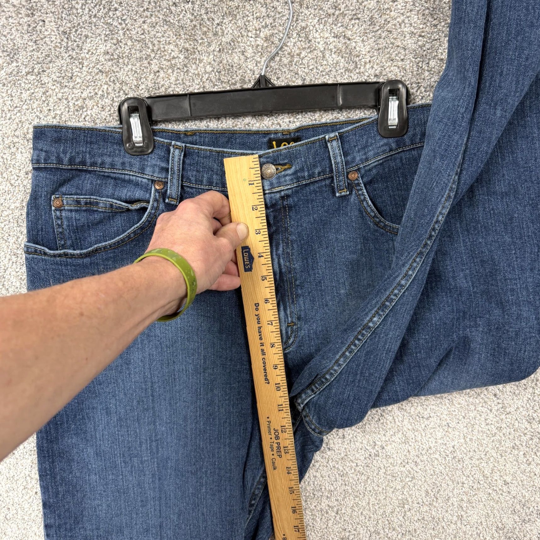 Lee Lee Jeans Mens 38x31 Blue Regular Fit Straight Stretch Denim Classic Normcore Size US 38 / EU 54 - 5 Thumbnail
