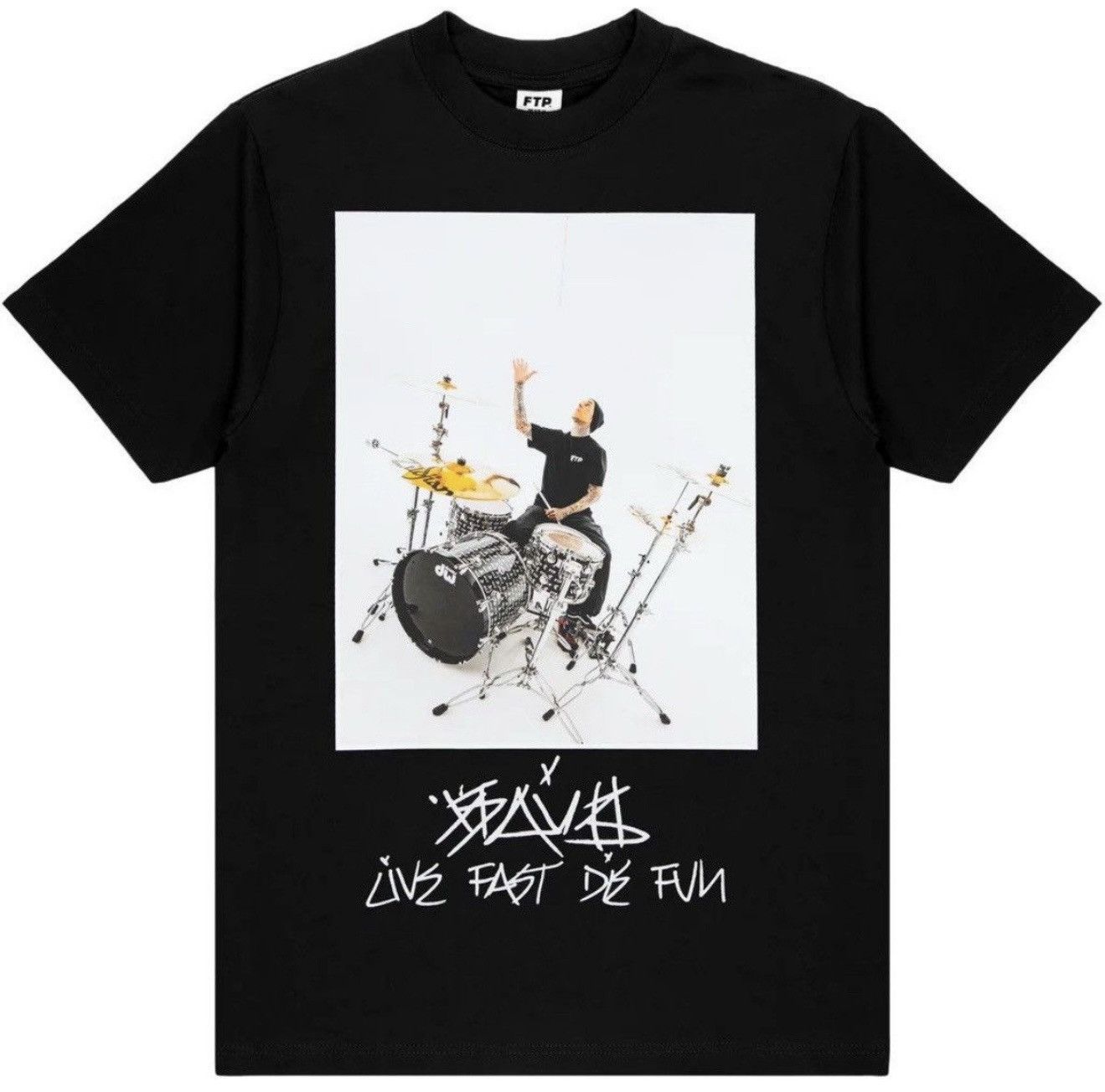 ⚡️ FTP Fuck The Population x Travis Barker Tee Black Medium ⚡️
