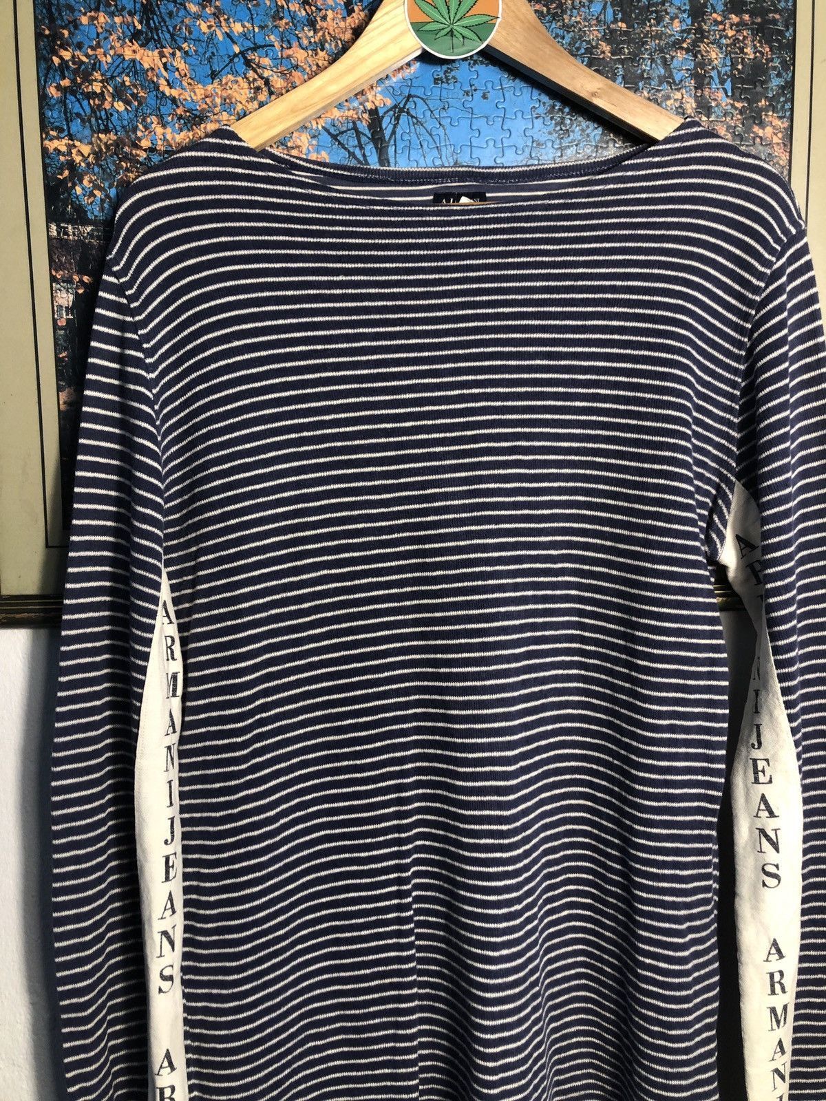 Armani × Japanese Brand ARMANI JEANS LONGSLEEVE STRIPE Size US L / EU 52-54 / 3 - 3 Thumbnail