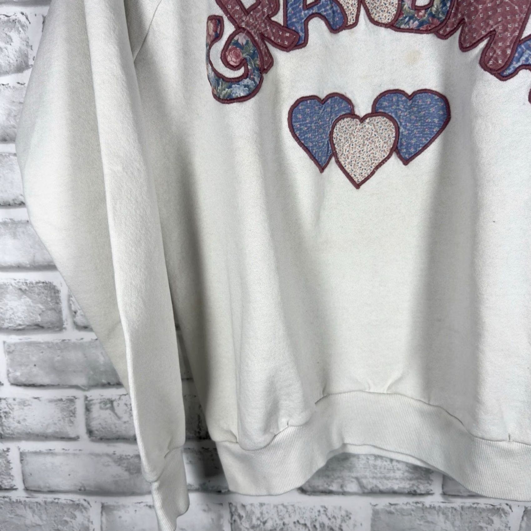 Jerzees VINTAGE Jerzees White Grandma Pullover Shirt Womens XL USA Pullover Sweatshirt Womens XL White USA Grandmas Activewear 80s 90s Mens Womens Size XL / US 12-14 / IT 48-50 - 3 Thumbnail