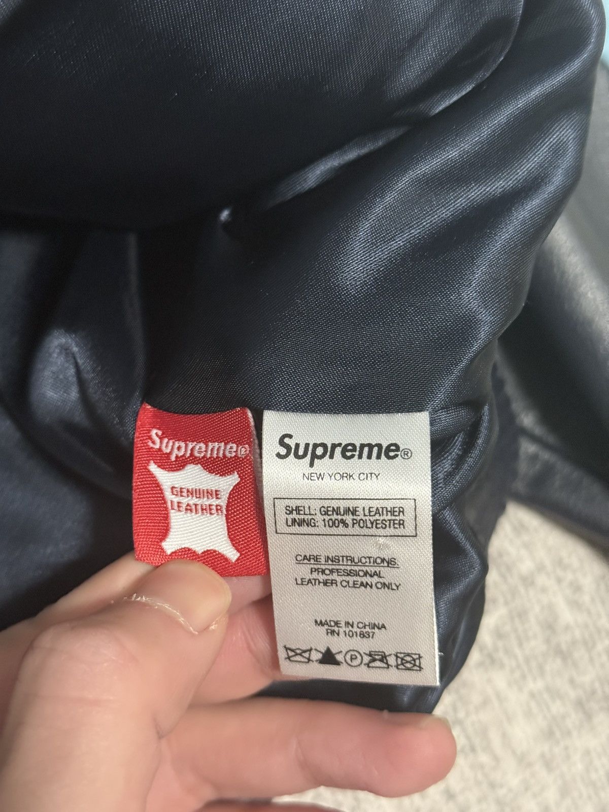 Supreme Supreme studded arc logo leather jacket White blue Size US M / EU 48-50 / 2 - 6 Thumbnail