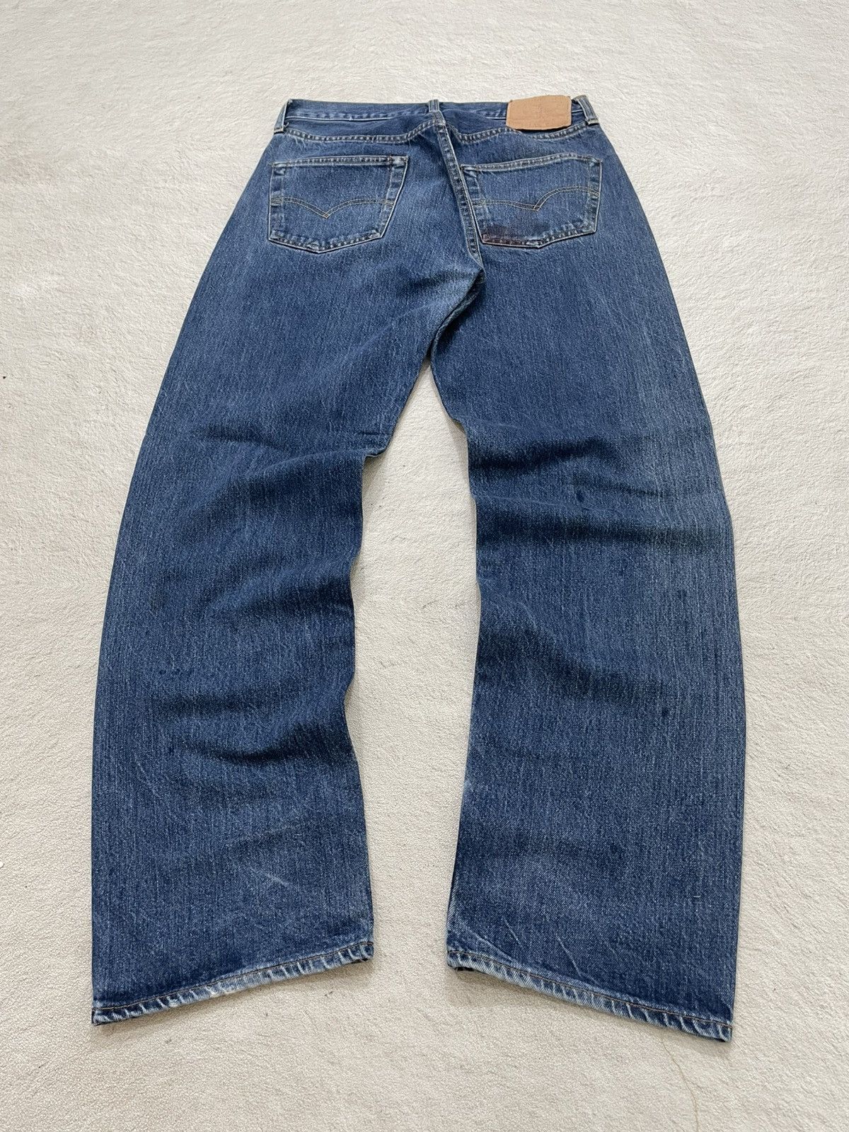 Levi's Levis 501 Vintage Blue Denim Washed Button Fly Size US 30 / EU 46 - 2 Thumbnail