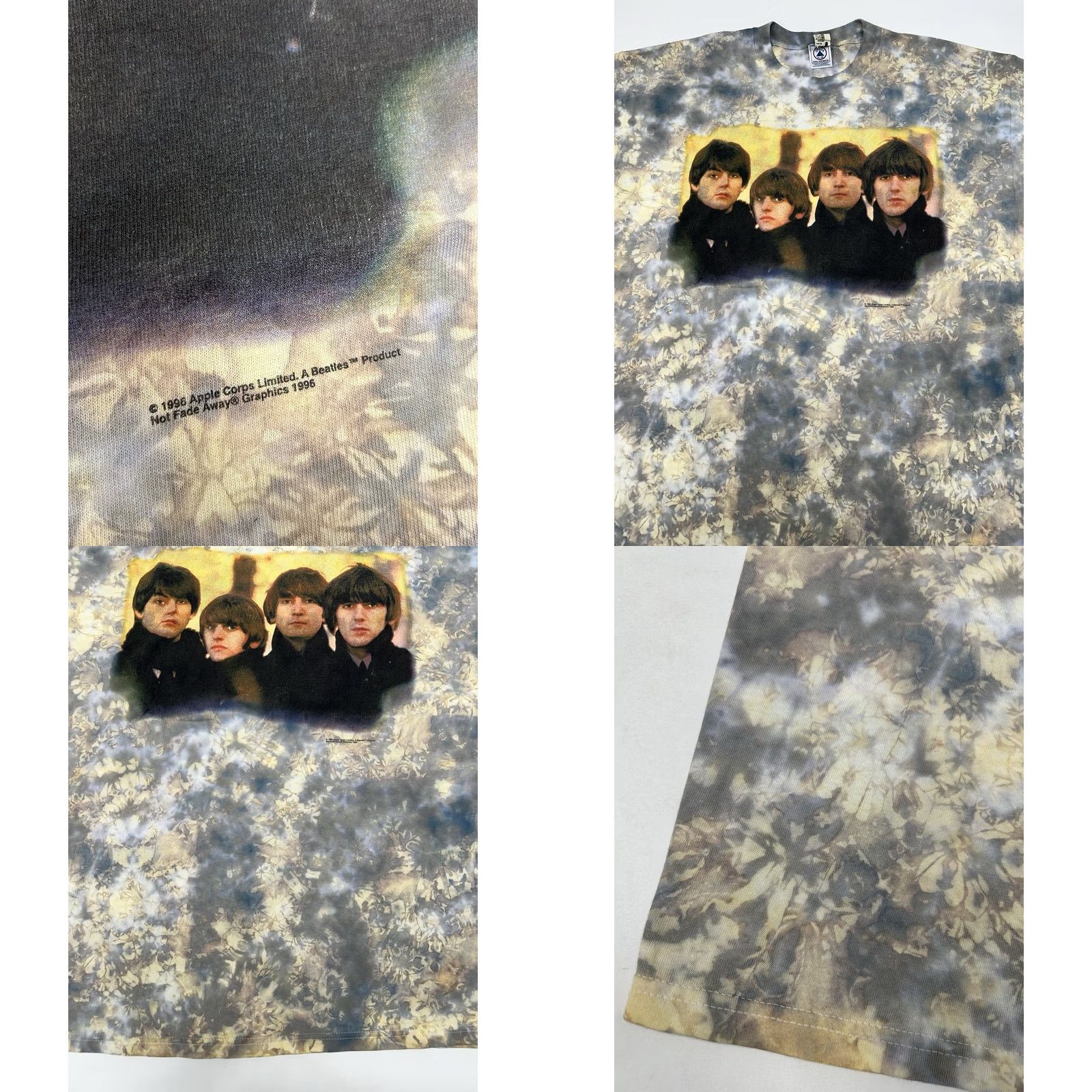 J Brand VINTAGE The Beatles Tie Dye T Shirt XL Mens Rock Band Tour Tee 1996 90s Size US XL / EU 56 / 4 - 8 Thumbnail