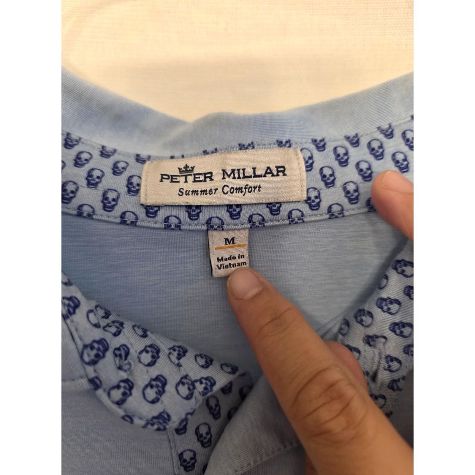 Peter Millar VINTAGE Peter Millar Polo Shirt Mens M Blue Summer Comfort Golf Skull Northwood Club Size US M / EU 48-50 / 2 - 2 Thumbnail