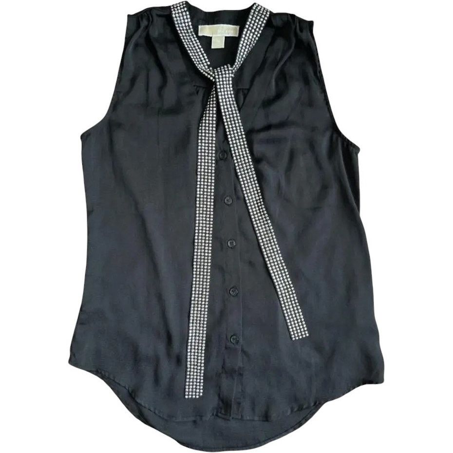 Michael Kors Michael Kors Black Embellished V Neck Sleeveless Top, XS Size XS / US 0-2 / IT 36-38 - 1 Thumbnail