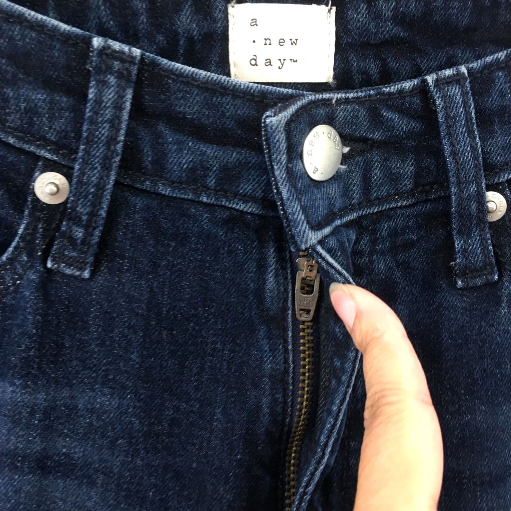 Vintage A New Day Jeans Bootscut Womens 2/26R Blue Dark Wash Denim Zip NEW Jeans Size 26" / US 2 / IT 38 - 4 Thumbnail