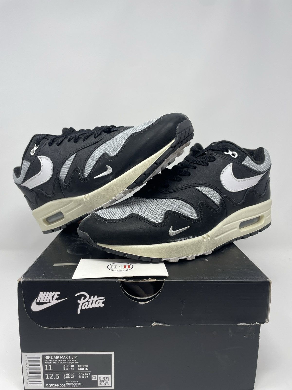 image of Nike x Patta Air Max 1 Patta Waves Black Shoes, Men's (Size 11)