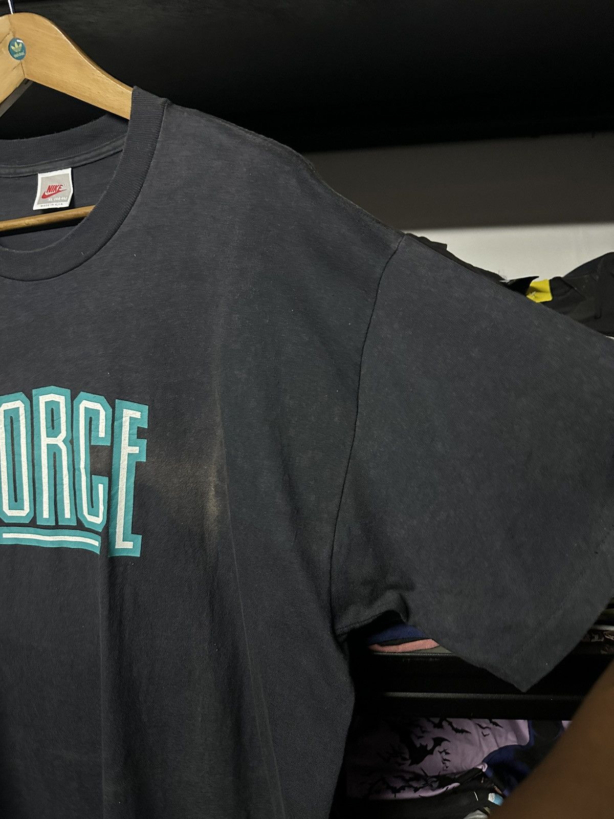 Nike × Vintage Thrashed Vintage 90s Nike Air Force Sun Faded Single Stitch Size US XL / EU 56 / 4 - 5 Thumbnail