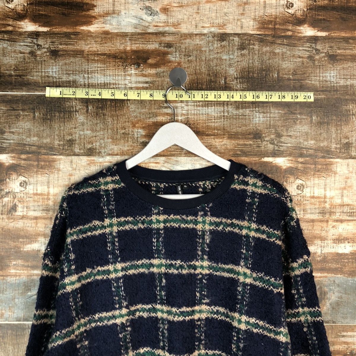 Homespun Knitwear Hk Works London Checkred Black Knitwear #A1744 Size US L / EU 52-54 / 3 - 4 Thumbnail