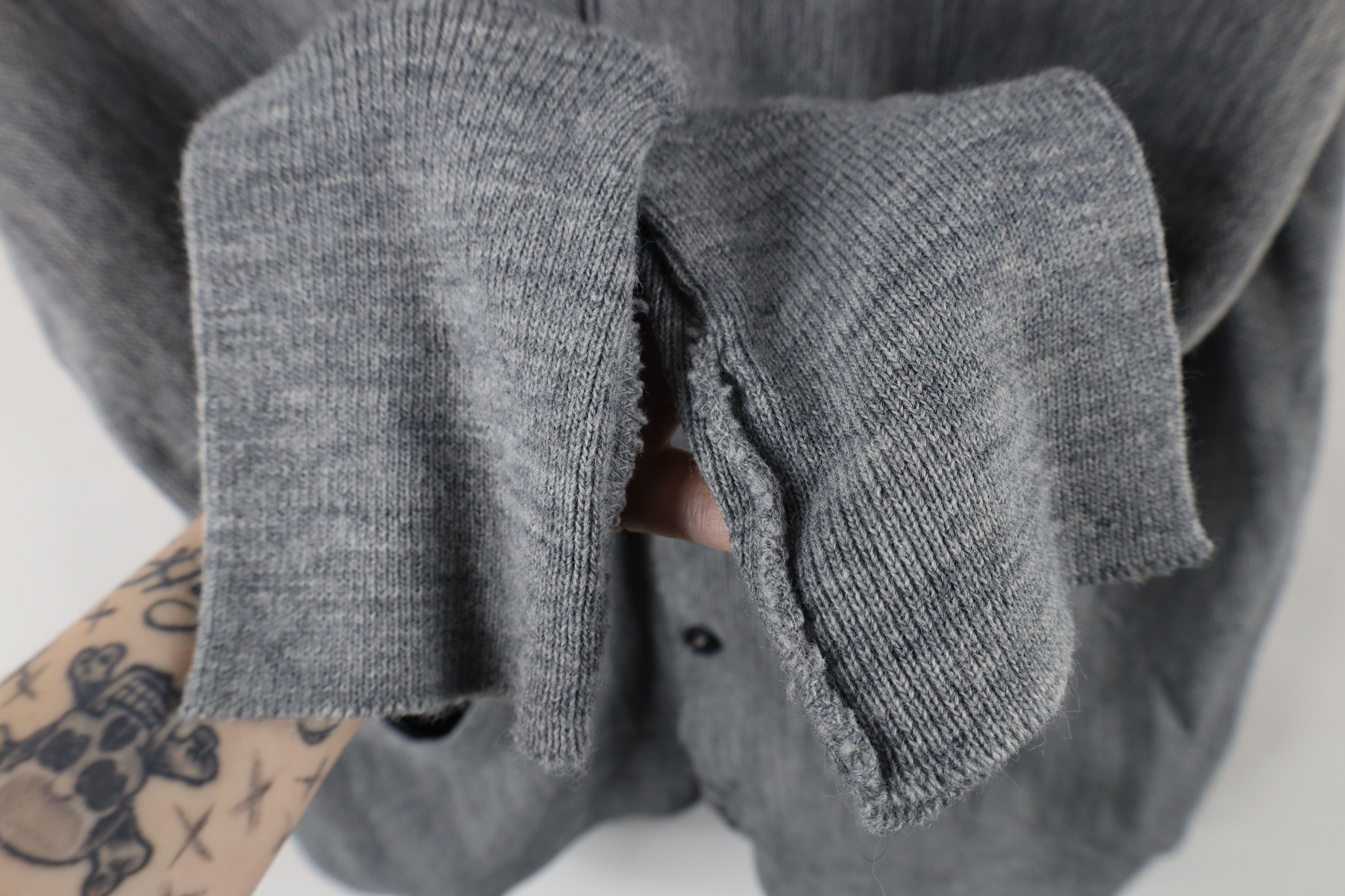 Vintage Vintage 90s Streetwear Cardigan Sweater Heather Gray USA Size US XL / EU 56 / 4 - 7 Thumbnail