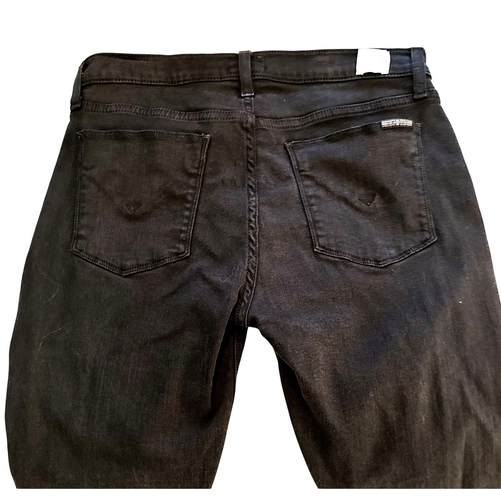 Hudson Hudson Harkin Super Skinny Crop Jean Cuff Black Knight 29 Size 29" - 15 Thumbnail