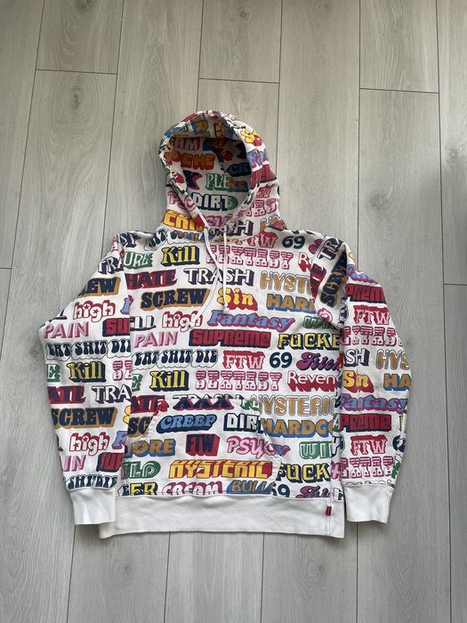 Supreme Supreme x Hysteric Glamour Text Hoodie | Grailed