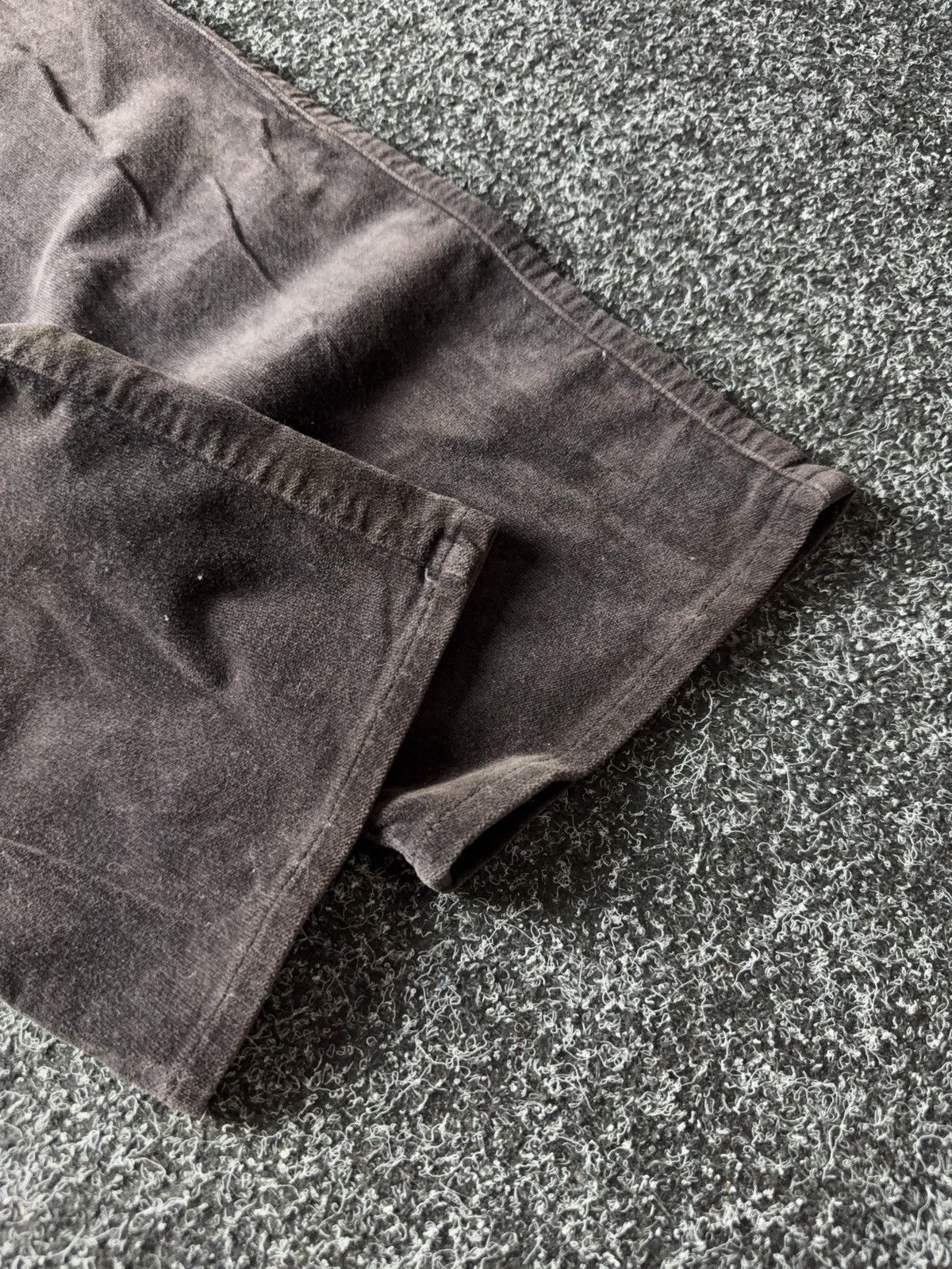 Armani Luxury 00s Armani Jeans AJ Velour Pants Brown Straight Y2K Size 28" / US 6 / IT 42 - 5 Thumbnail