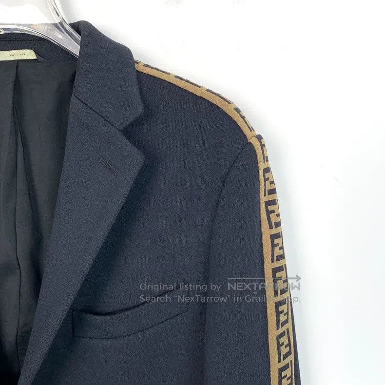 Fendi Fendi Black side monogram business suit jacket Size M / US 6-8 / IT 42-44 - 3 Thumbnail
