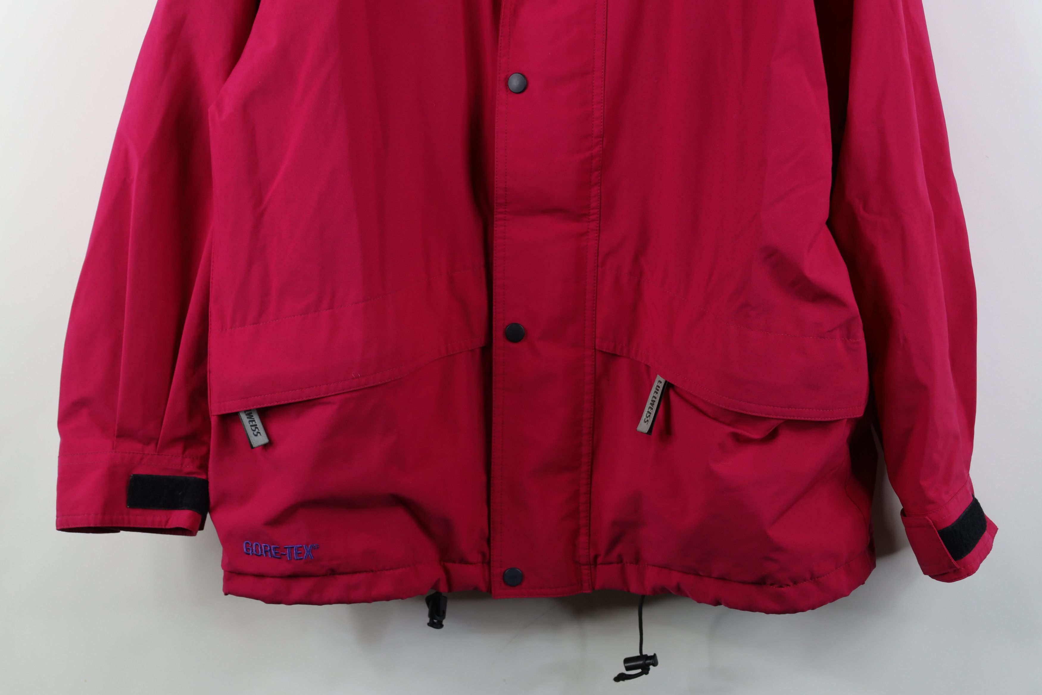 Vintage Vintage 90s Streetwear Goretex Hooded Rain Jacket Pink Size XL / US 12-14 / IT 48-50 - 3 Thumbnail