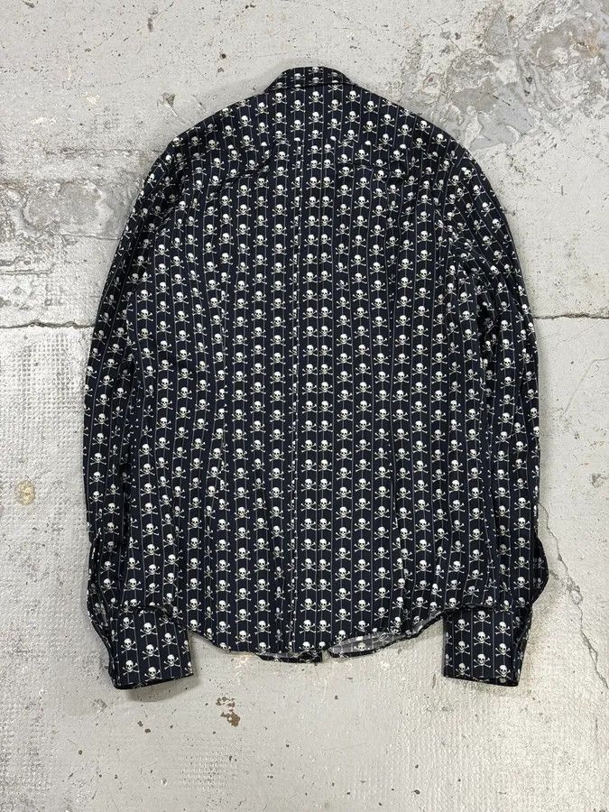Dolce & Gabbana 2010s Dolce & Gabbana Navy Pirate Skull Classy Shirt Size US S / EU 44-46 / 1 - 4 Thumbnail