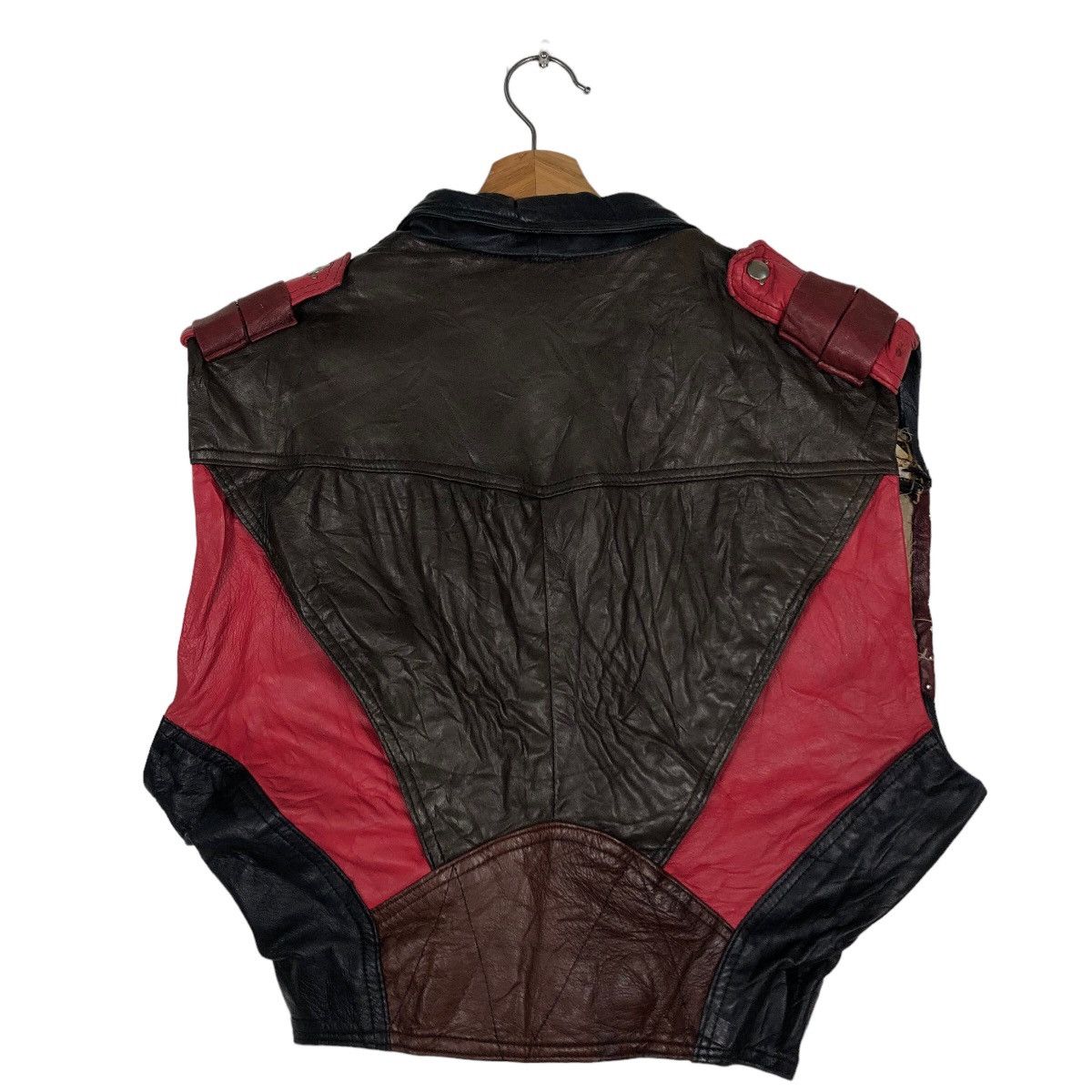 If Six Was Nine 🔥Riot Riot Tank Top Leather Double Breast Bondage Punk Size US M / EU 48-50 / 2 - 7 Thumbnail