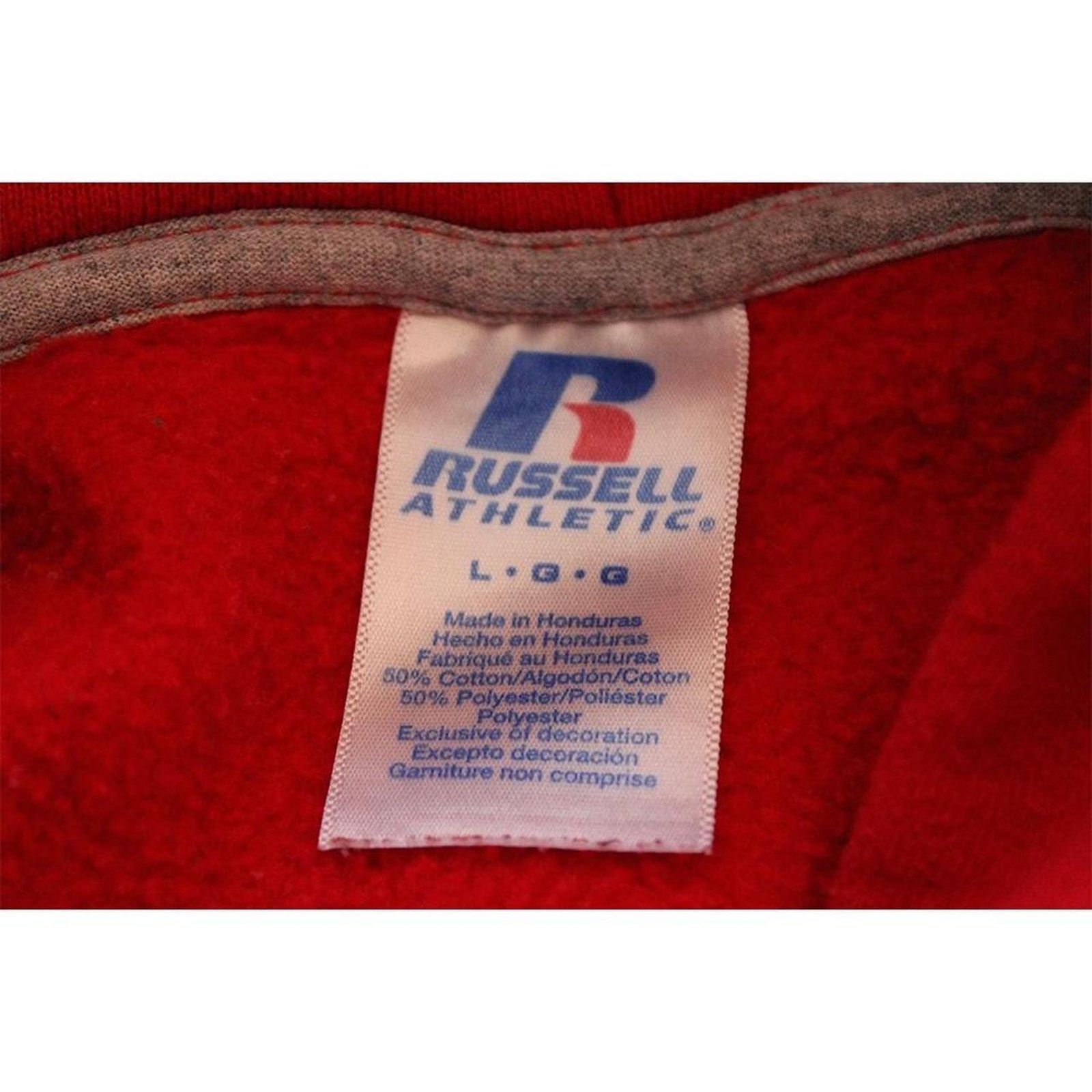 Russell Athletic Y2K 2000's Red Russel Athletics Davidson University Hoodie Size US L / EU 52-54 / 3 - 5 Thumbnail