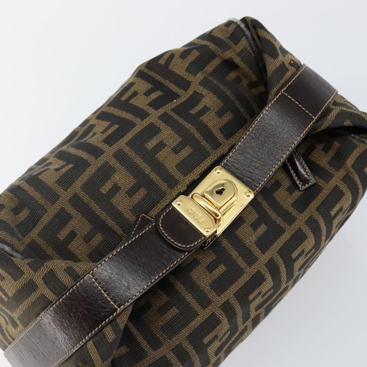 Fendi FENDI Zucca Canvas Hand Bag Black Brown Size ONE SIZE - 6 Thumbnail