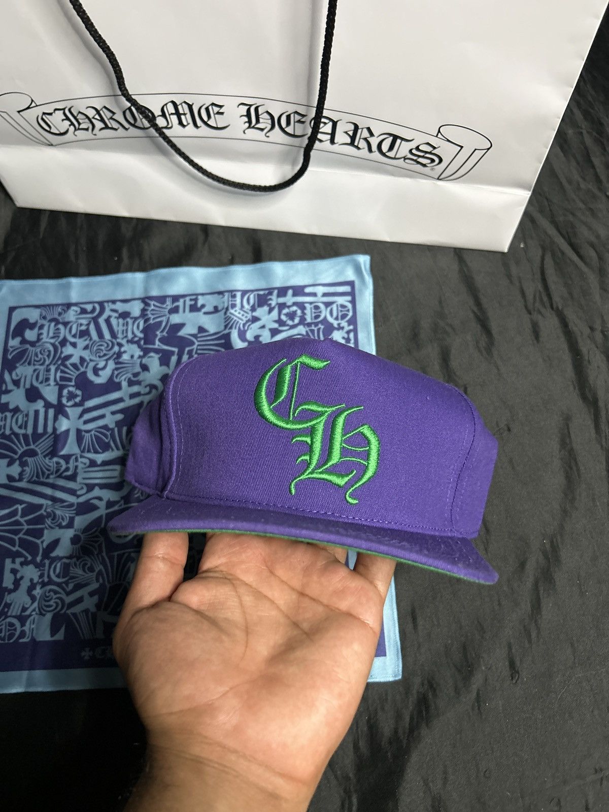 Chrome Hearts Chrome Hearts Puprle/Green BaseBall Hat Size ONE SIZE - 2 Thumbnail