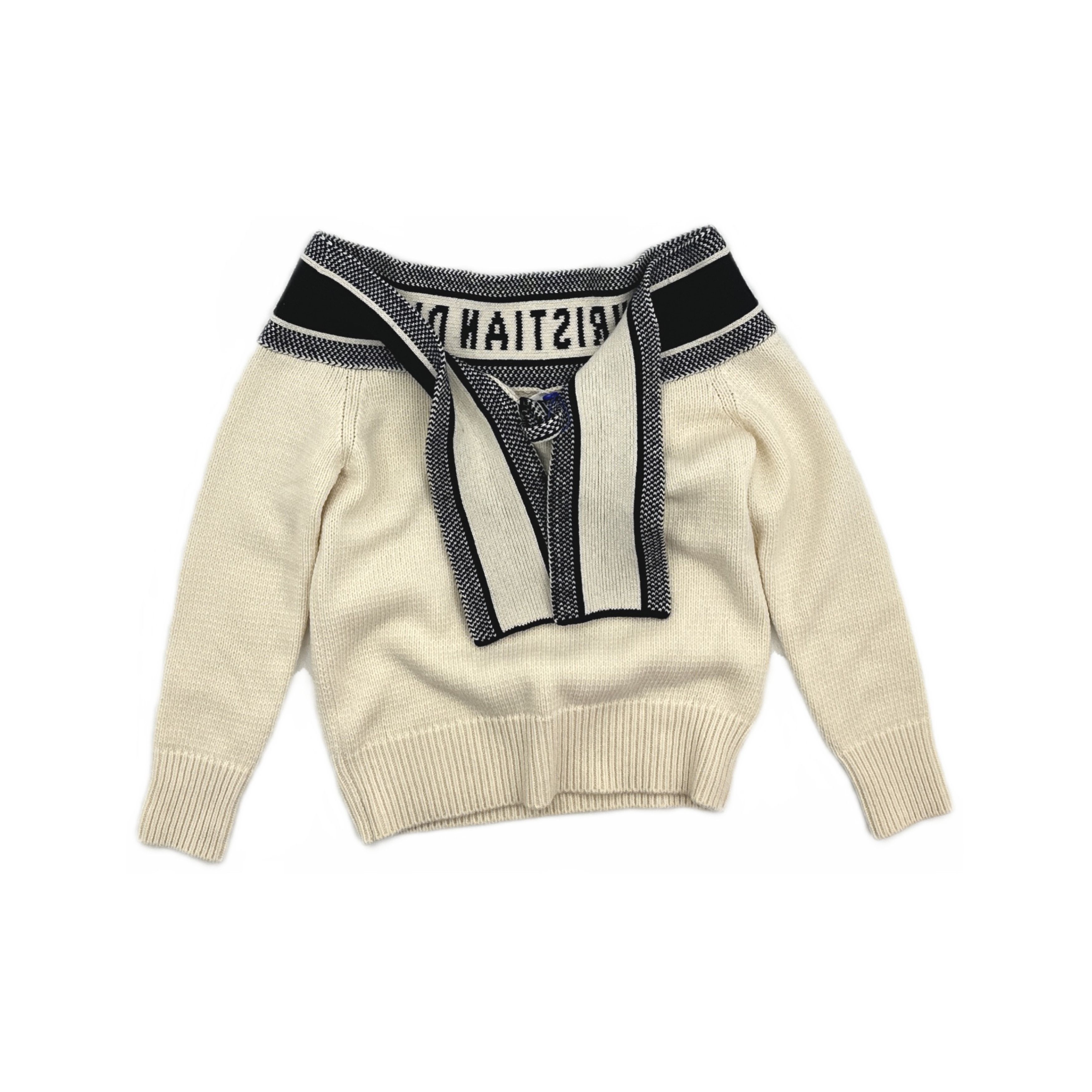 Dior Dior Logo Ribbon Cashmere Blend Sweater Size 40 Size M / US 6-8 / IT 42-44 - 1 Thumbnail