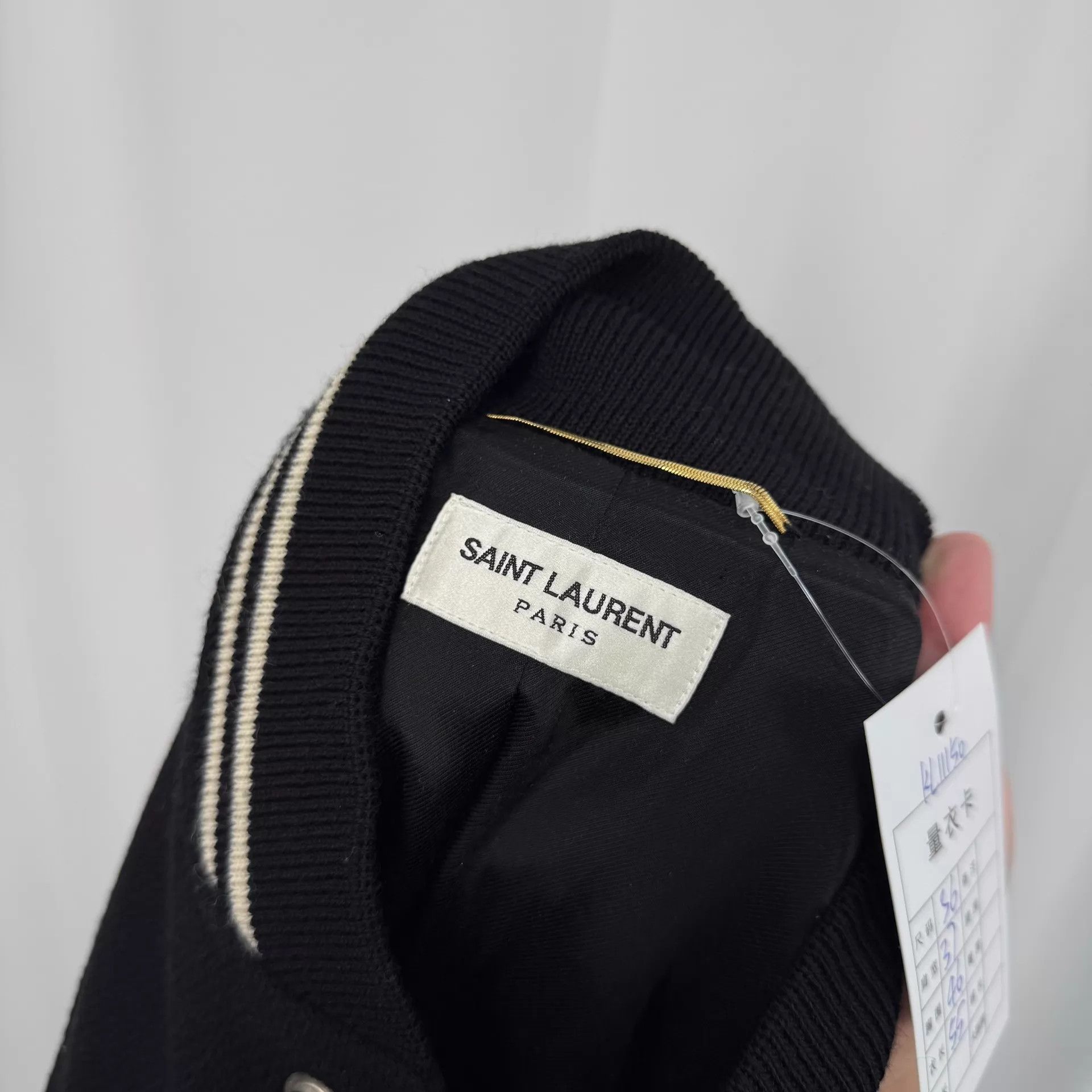 Saint Laurent Paris Saint Laurent B&W Wool Baseball Jkt F36 98N 11k Size XS / US 0-2 / IT 36-38 - 5 Thumbnail