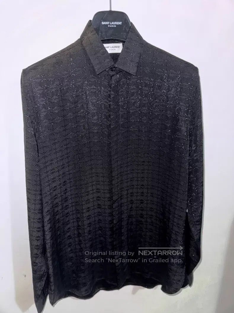 Saint Laurent Paris Saint Laurent Paris Size 37 Mulberry Silk Subtle Pattern E Size US S / EU 44-46 / 1 - 3 Thumbnail
