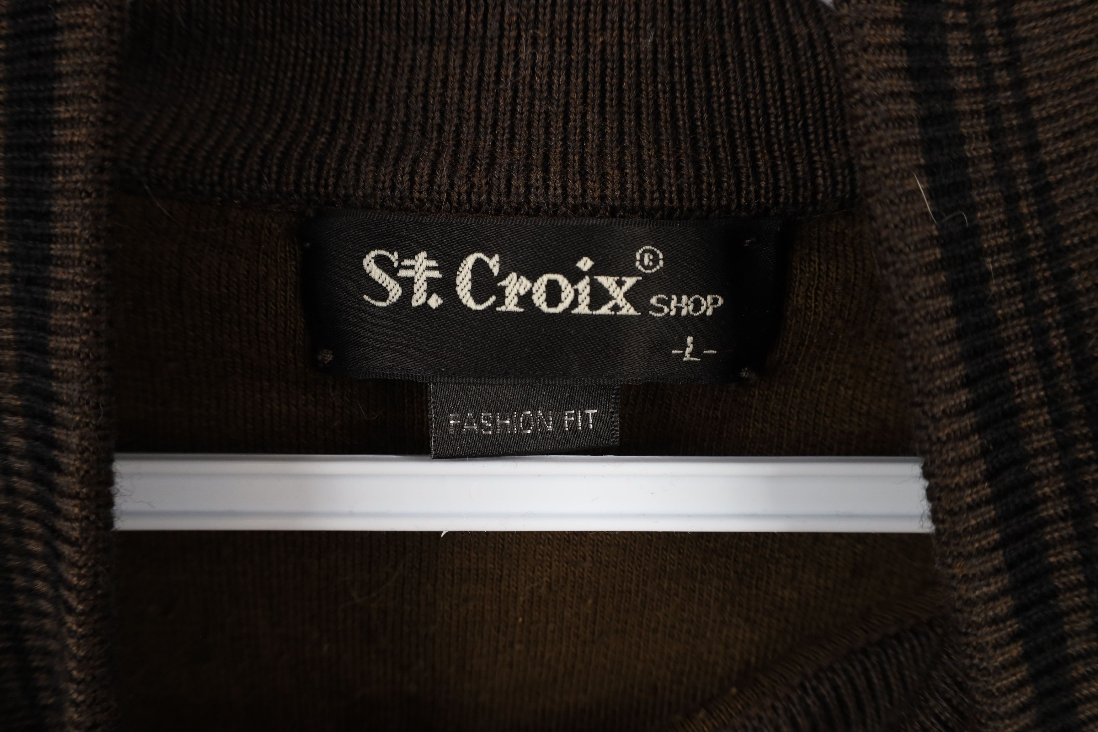 St. Croix × Vintage Vintage St Croix Shop Wool Blend Knit Half Zip Sweater USA Size US L / EU 52-54 / 3 - 5 Thumbnail