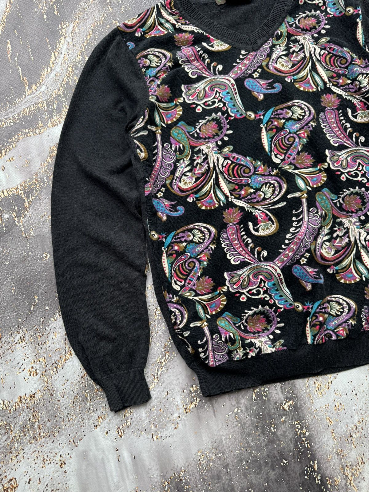 Etro ETRO Vintage Printed Cotton Sweater Size M / US 6-8 / IT 42-44 - 2 Thumbnail