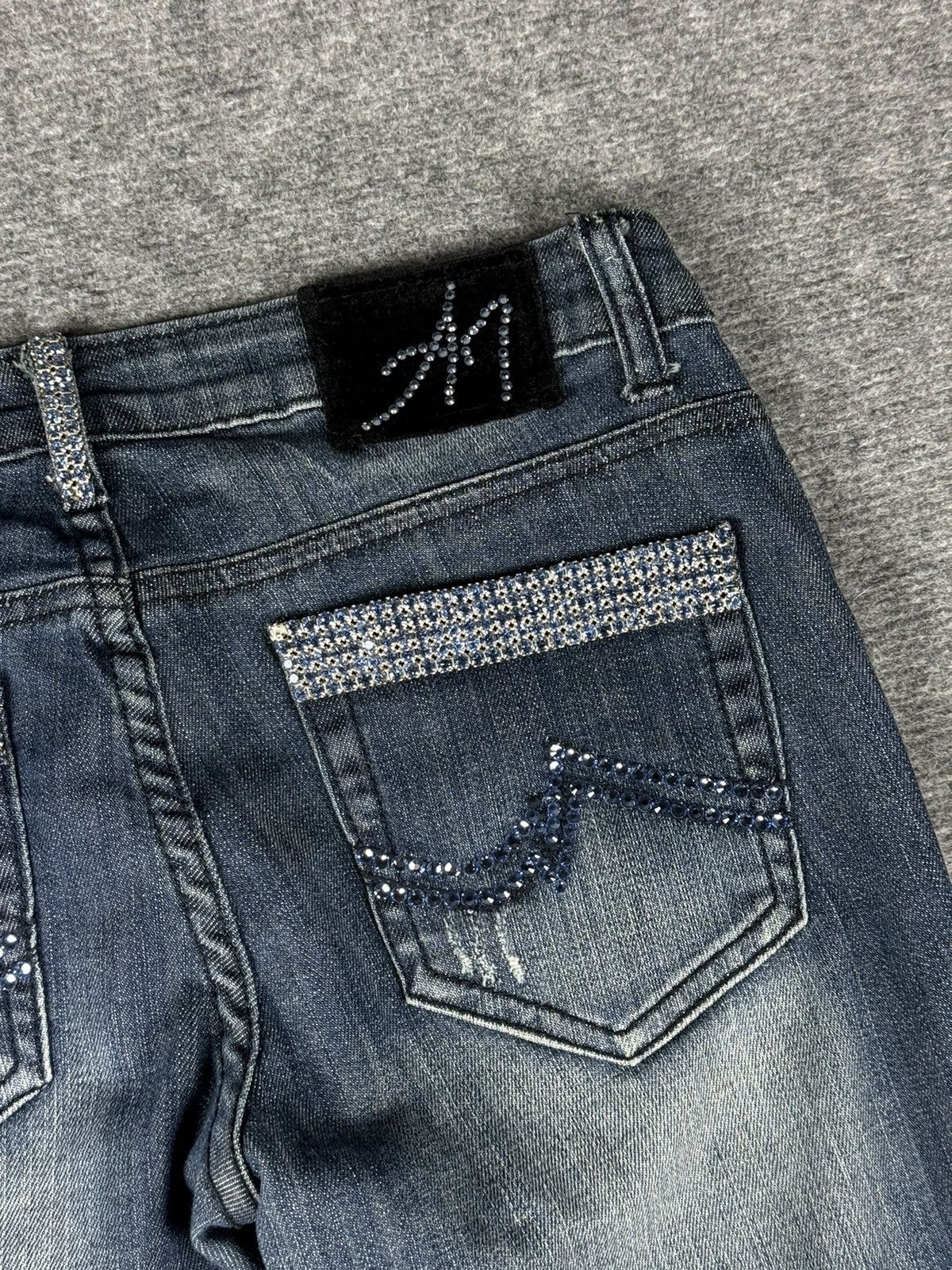 Japanese Brand Vintage flared jeans drip y2k diamond japan style Size 28" / US 6 / IT 42 - 4 Thumbnail