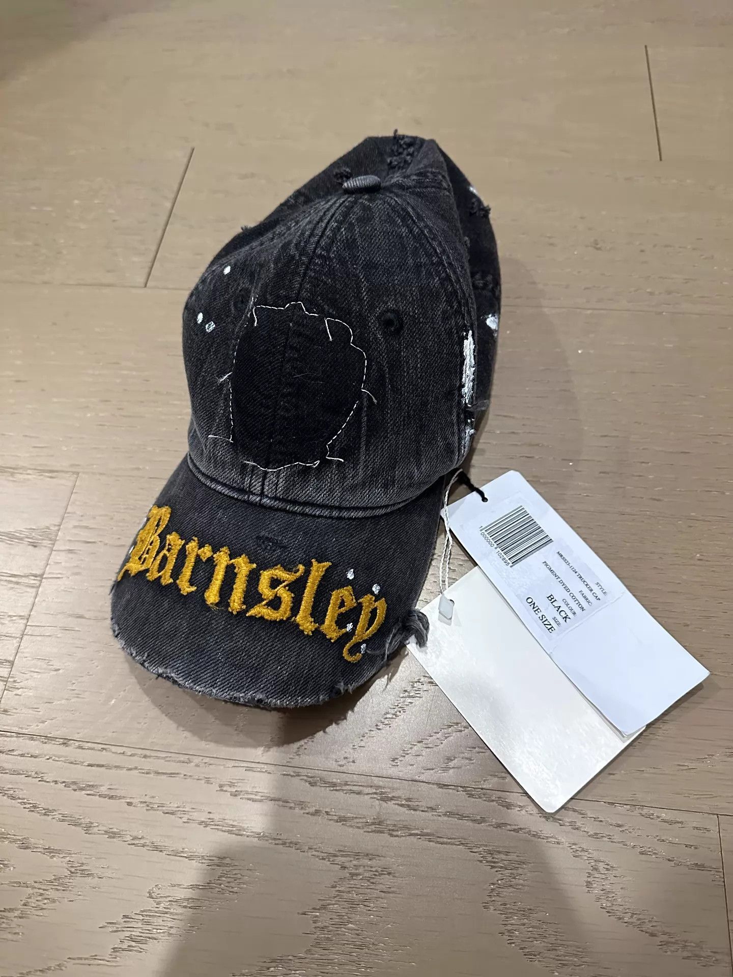 Martine Rose Distressed Gray Embroidered Baseball Cap Size ONE SIZE - 1 Thumbnail
