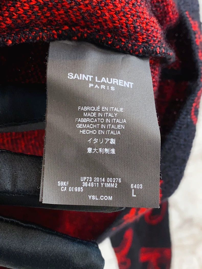 Saint Laurent Paris Saint Laurent Paris Red pistol printed wool knitted sweater Size US L / EU 52-54 / 3 - 8 Thumbnail