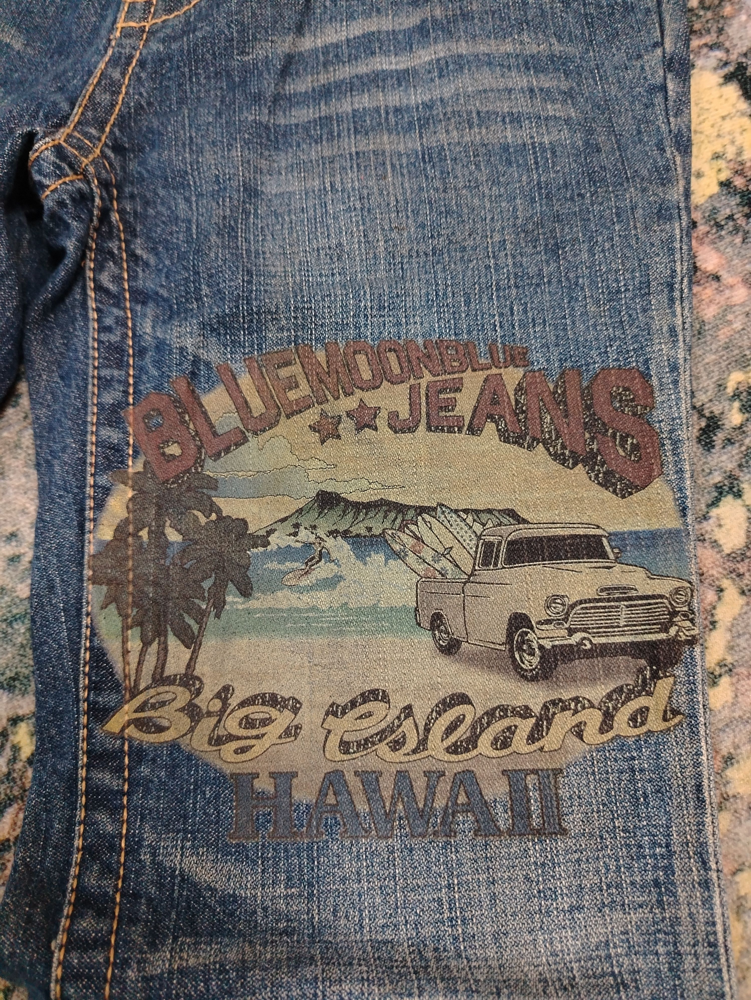 Designer Blue Moon Blue jeans hawaii Size 30" / US 8 / IT 44 - 3 Thumbnail