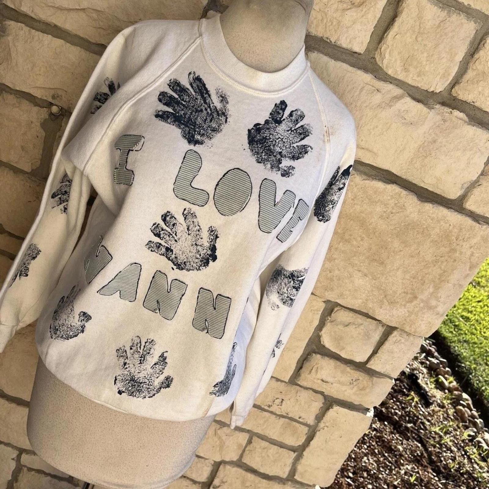 Jerzees Vintage Jerzees White Sweatshirt i love nanna M/L. Size M / US 6-8 / IT 42-44 - 1 Thumbnail