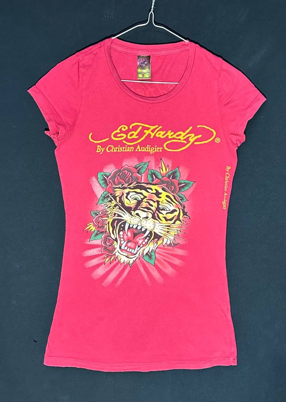 Ed Hardy Ed Hardy RETRO TIGER WOMENS short sleeve Y2K made in USA Size S / US 4 / IT 40 - 3 Thumbnail