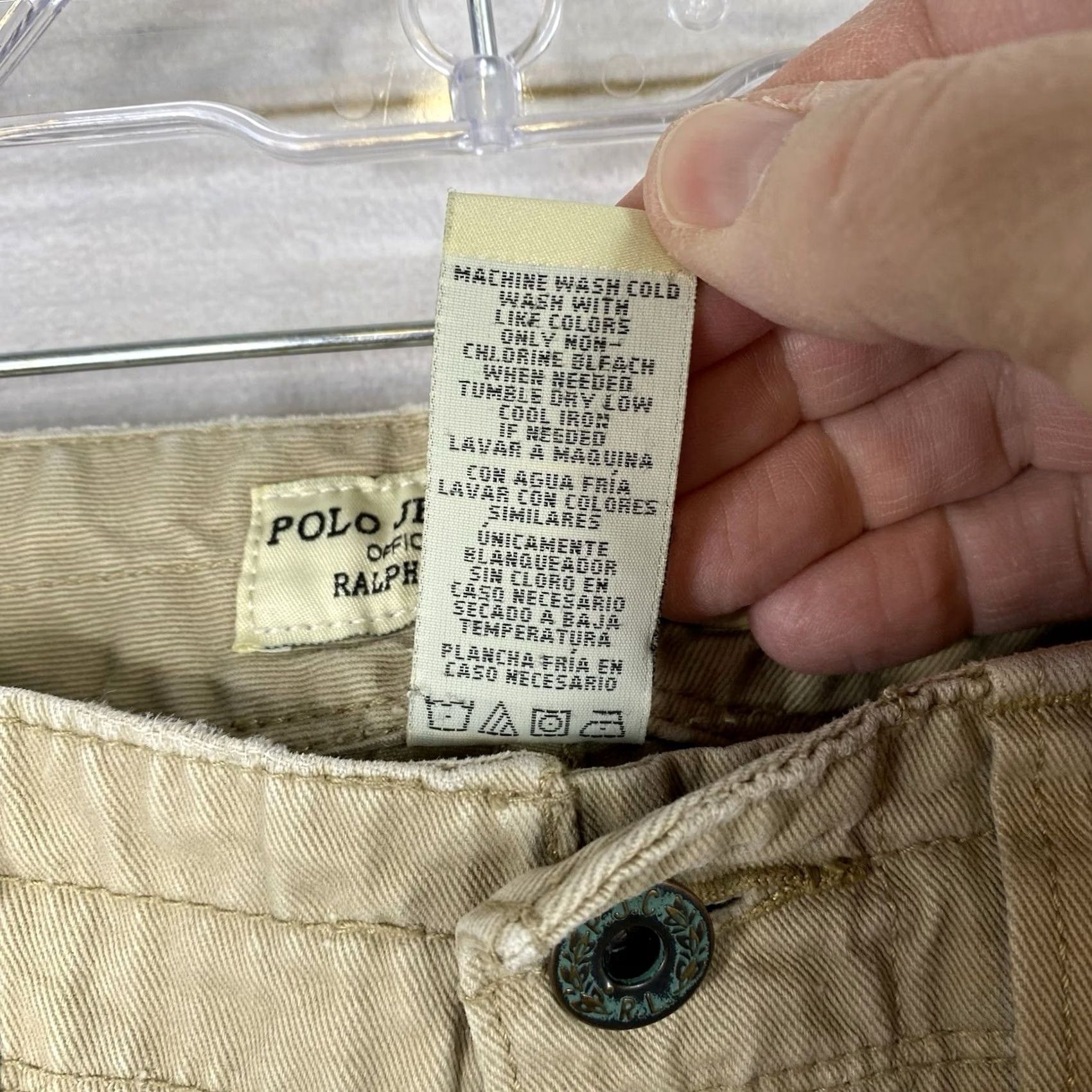 Ralph Lauren VINTAGE Ralph Lauren POLO JEANS CO Cargo Shorts 36 Beige Distressed Grunge Men Cargo Pocket Beig e/Cargo/Grunge Mens Size US XL / EU 56 / 4 - 4 Thumbnail