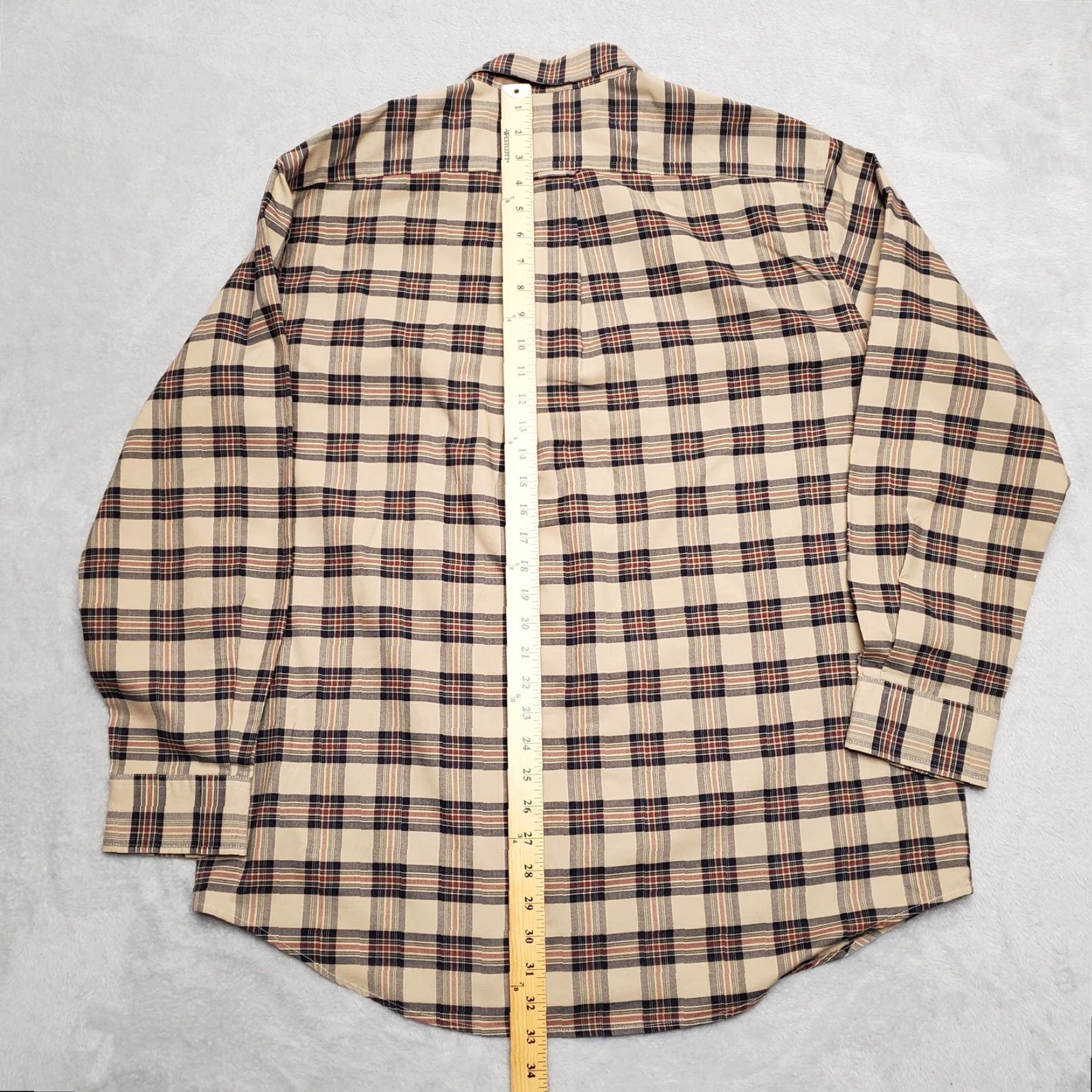 Vintage VINTAGE Towncraft Shirt Men LT Brown Plaid Button-Down Casual Dad Big & Tall Size US L / EU 52-54 / 3 - 7 Thumbnail