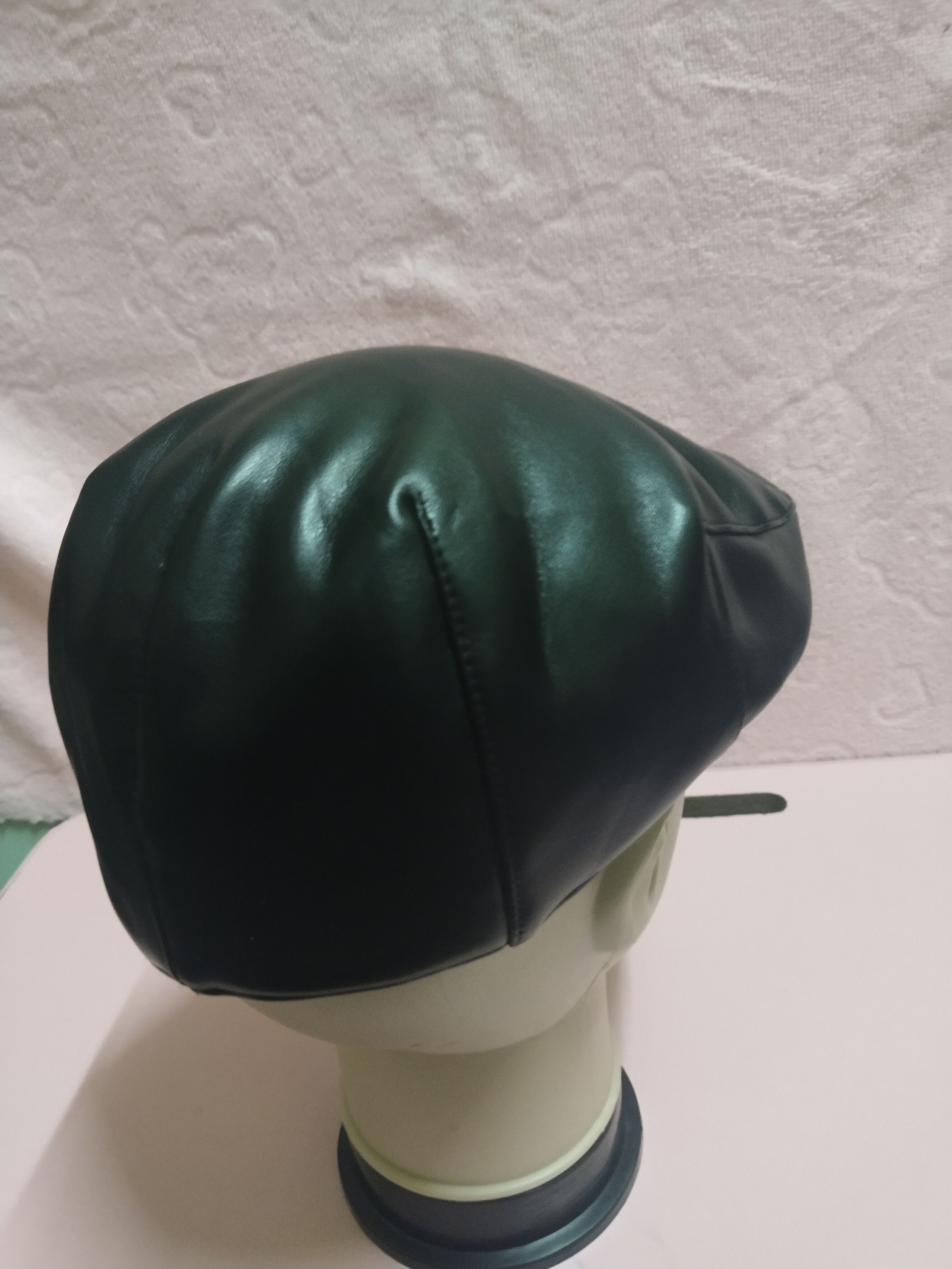 Japanese Brand ALL BLACK GU SYNTHETIC LEATHER BARETTA HAT Size ONE SIZE - 4 Thumbnail