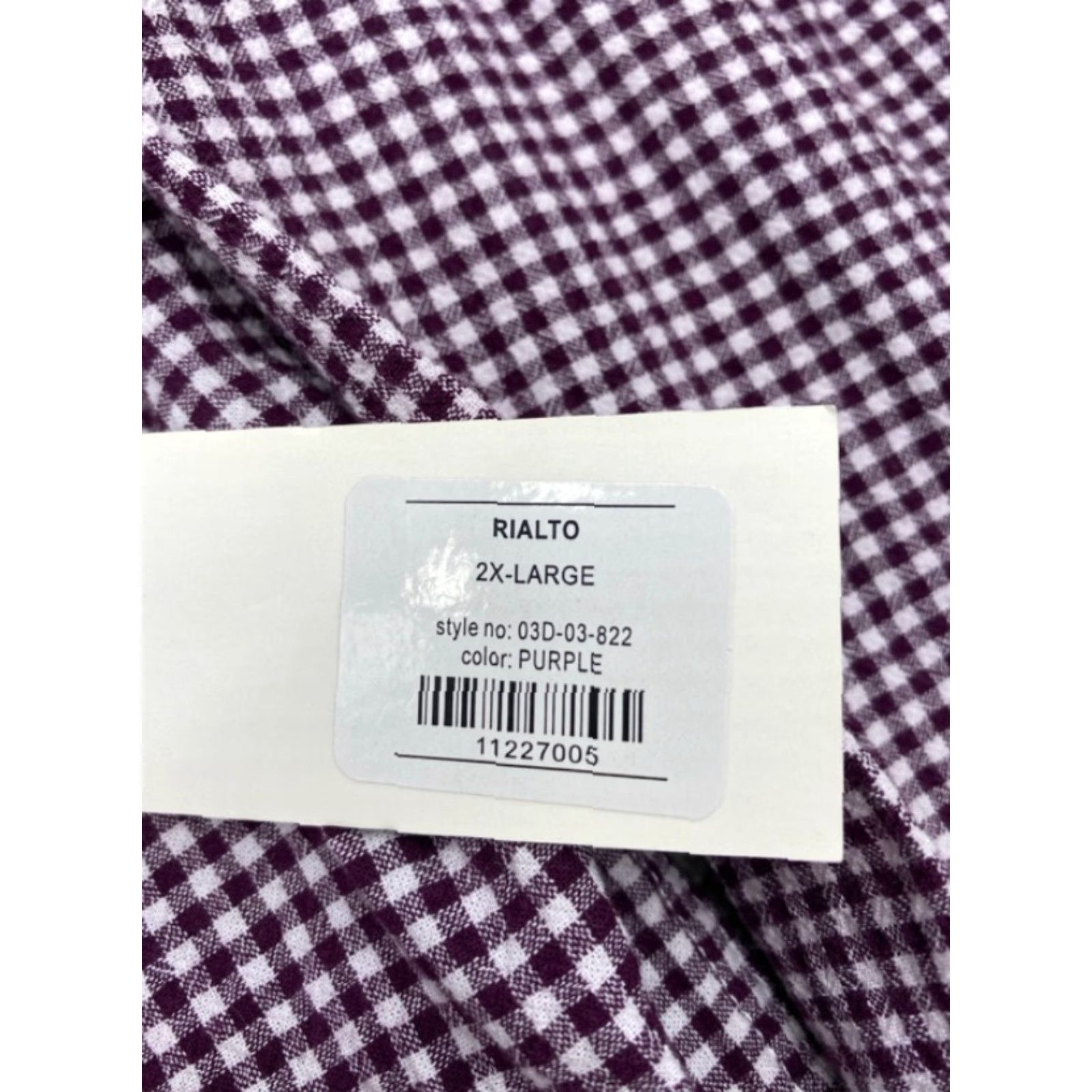 Vintage VINTAGE NWT Five Four Shirt Mens 2XL Long Sleeve Button-Up Purple White Checkered NEW Size US XXL / EU 58 / 5 - 6 Thumbnail