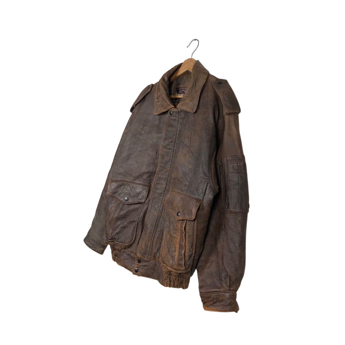 Japanese Brand × Vintage 📌Vintage Bomber Leather Jacket Lordanthony Issey Miyake Size US L / EU 52-54 / 3 - 3 Thumbnail