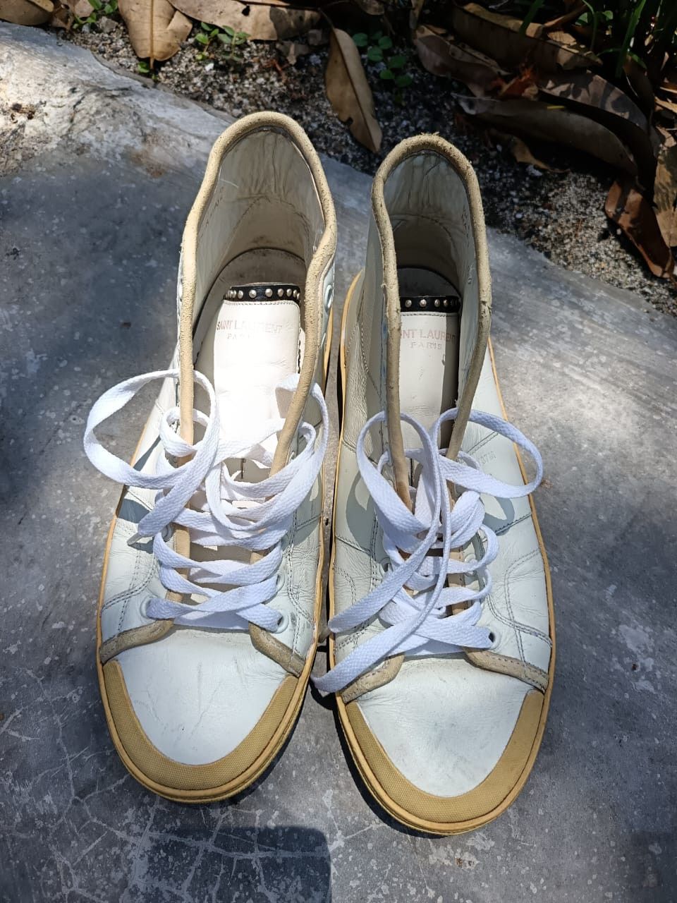 Saint Laurent Paris × Yves Saint Laurent Saint Laurent Paris leather High top trainers us 7/uk6.5 Size ONE SIZE - 5 Thumbnail