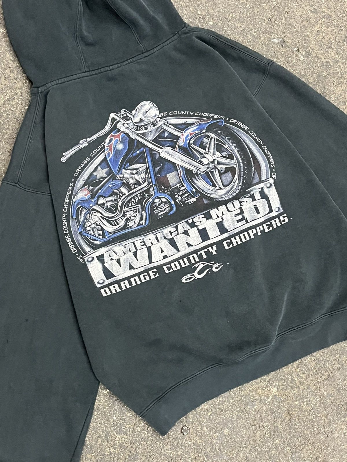 Vintage Y2k Orange County choppers biker skater thrashed hoodie hype Size US L / EU 52-54 / 3 - 3 Thumbnail