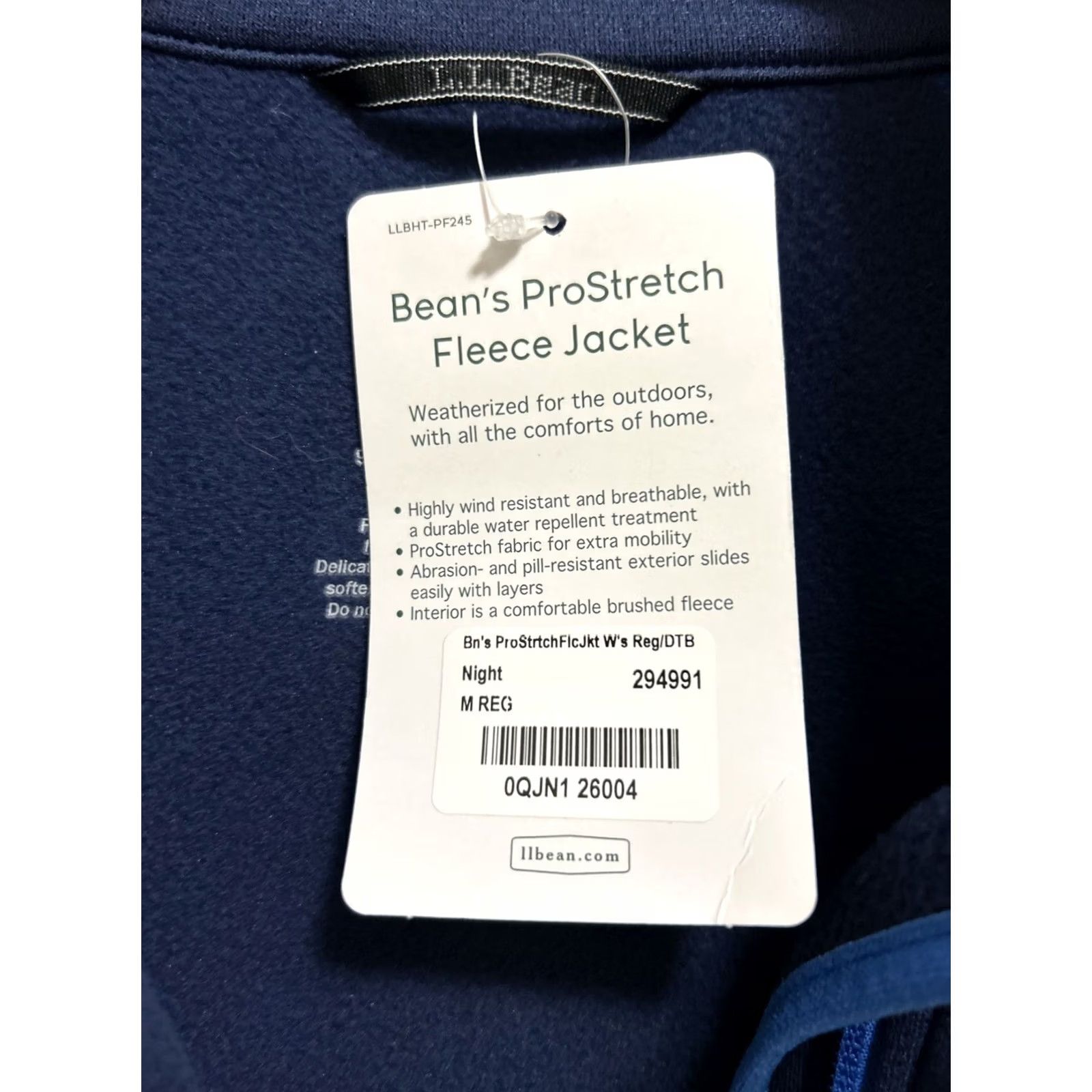 Vintage VINTAGE? No. L.L. Bean ProStretch Fleece Jacket Womens Medium Blue Full Zip Lightweight 294991 Size M / US 6-8 / IT 42-44 - 6 Thumbnail