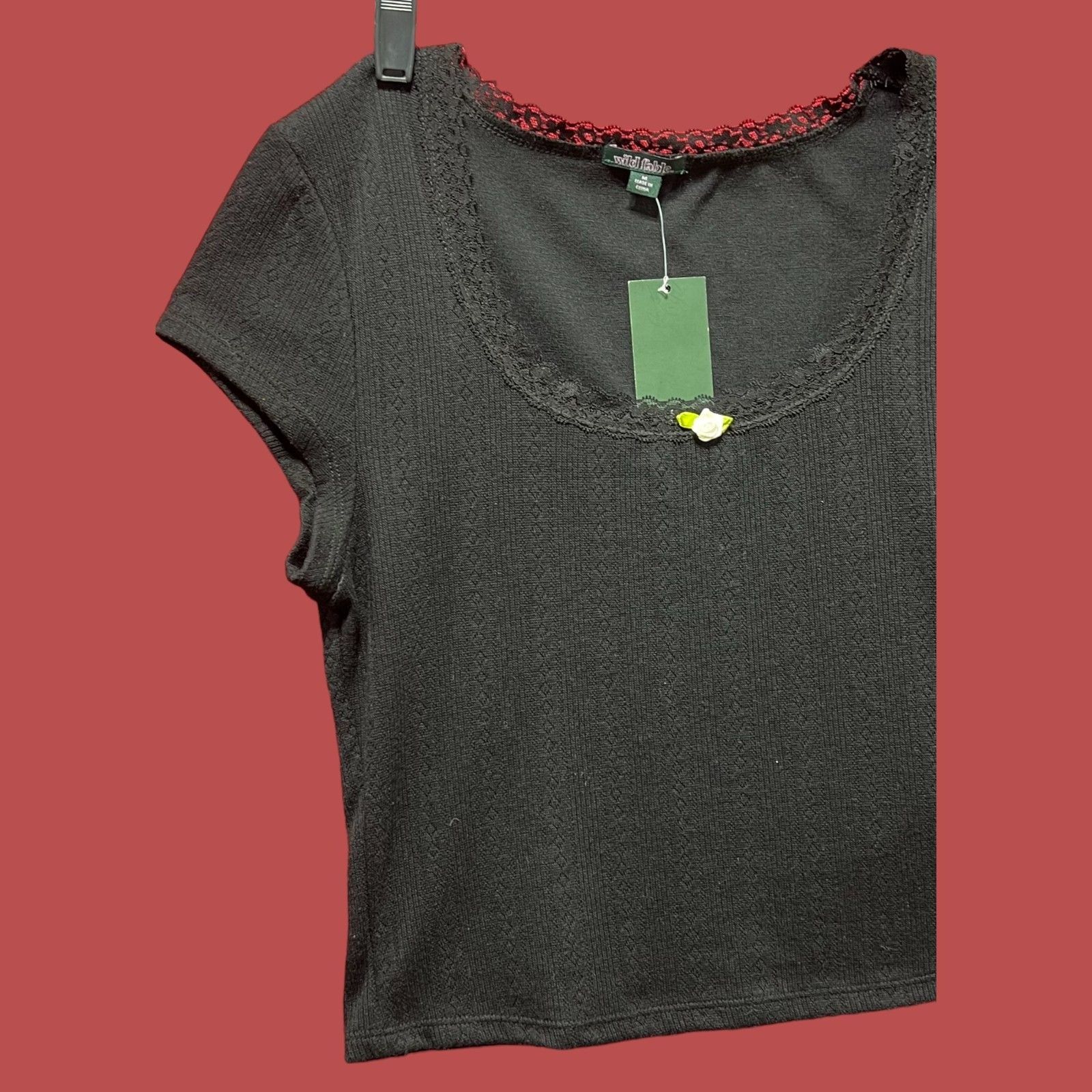Other Wild Fable - Women's Short Sleeve T-Shirt - Black - Medium Size M / US 6-8 / IT 42-44 - 11 Thumbnail