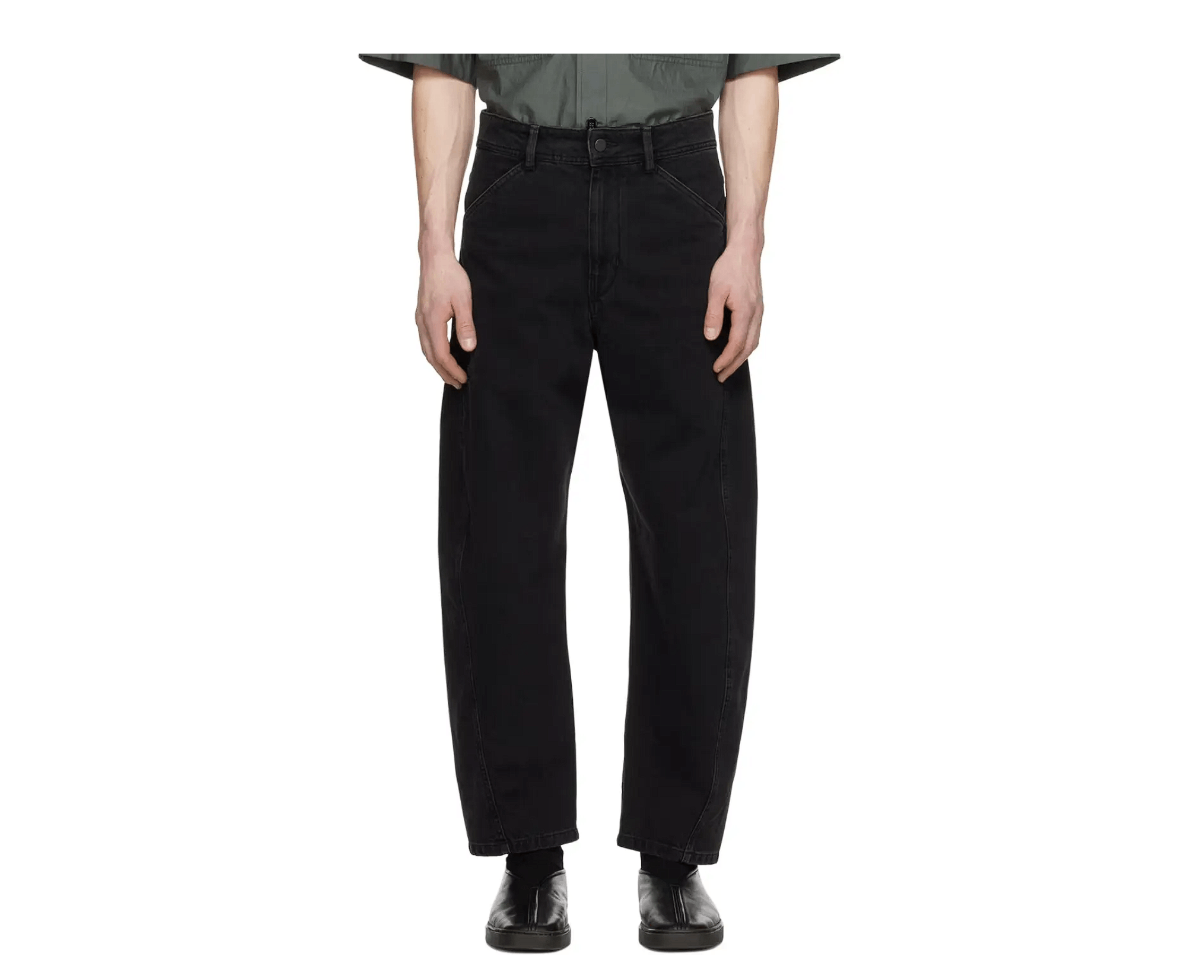 Lemaire Soft Bleached Black Twisted Jeans Size US 36 / EU 52 - 1 Thumbnail