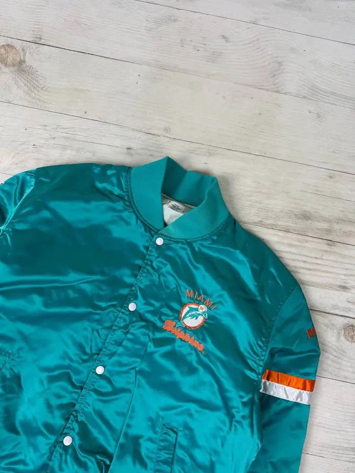 NFL Vintage Miami Dolphins NFL 90s Jacket Nylon Bomber Size US XL / EU 56 / 4 - 2 Thumbnail