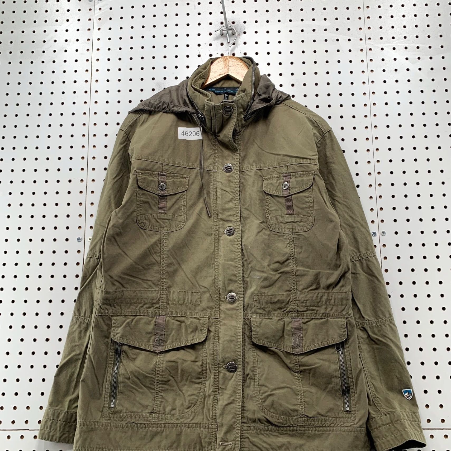 Vintage Kuhl Rekon Utility Hiking Jacket Womens Large Green Lightweight Outdoor Hooded Size L / US 10 / IT 46 - 4 Thumbnail
