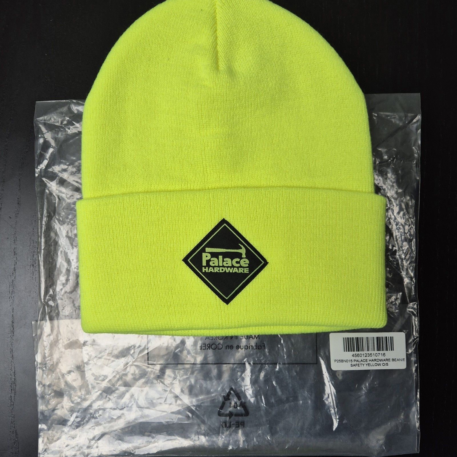 Palace Palace Hardware Beanie Safety Yellow FW23 Size ONE SIZE - 4 Thumbnail