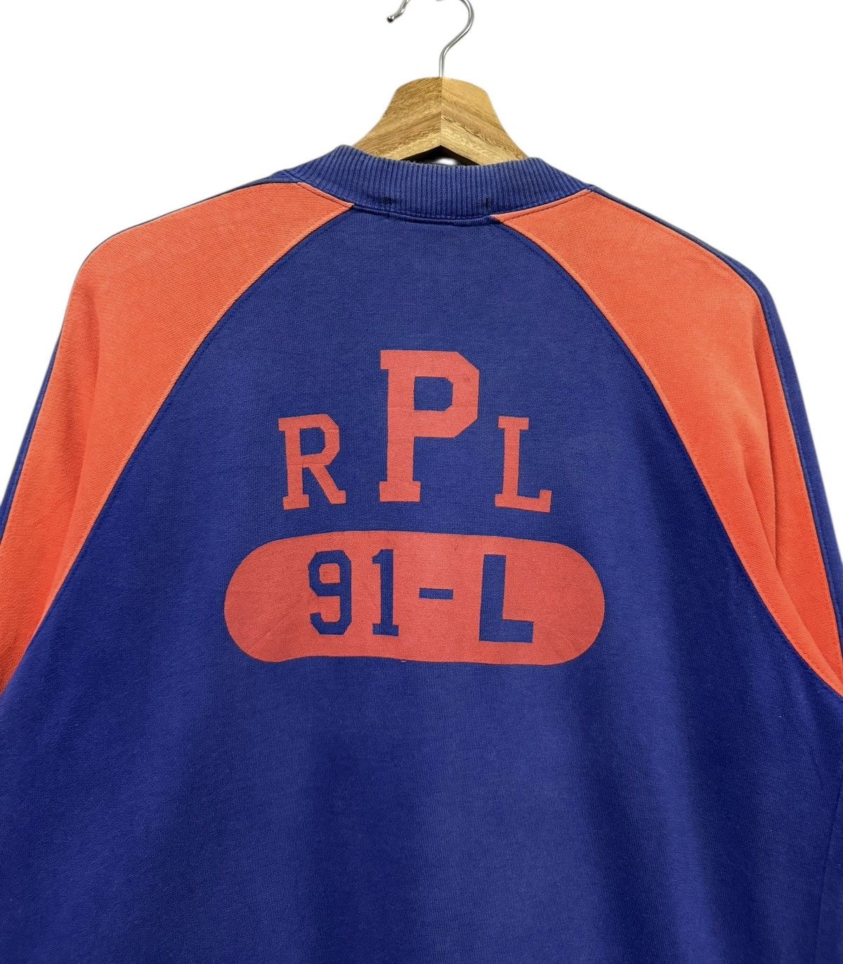 Polo Ralph Lauren × RRL Ralph Lauren × Vintage Vtg🔥90’s Polo Ralph Lauren RPL-91 Bomber Sweater Jacket Size US L / EU 52-54 / 3 - 15 Thumbnail