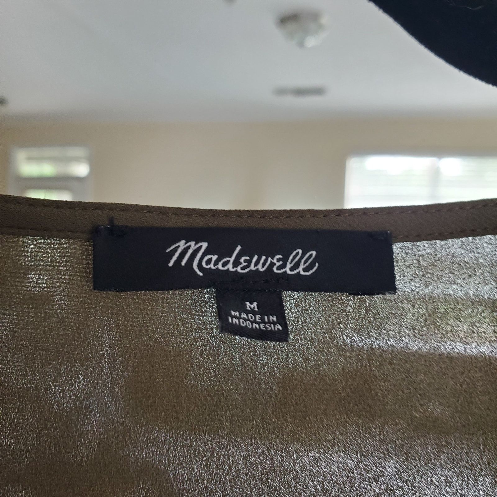 Madewell Madewell Green Novel Tie Top Medium Size M / US 6-8 / IT 42-44 - 6 Thumbnail